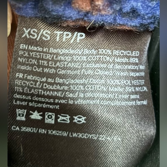 lululemon athletica Blue and Brown Fleece Hoodie - Picture 9 of 9